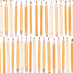 Vector pencil seamless pattern
