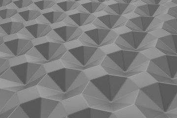 Obraz premium Surface of a gray plastic octagons. Perspective view. Abstract background
