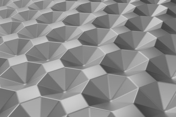 Obraz premium Surface of a gray plastic octagons. Abstract background
