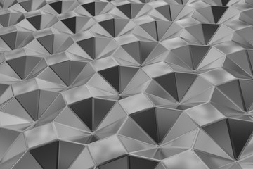 Metal surface of steel octagons. Perspective view. Abstract background