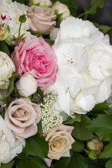 Roses and peony flowers wedding bouquet, decoration.
