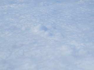 Obraz premium Tranquil Beautiful View From Plane Window at Blue Sky over White Clouds