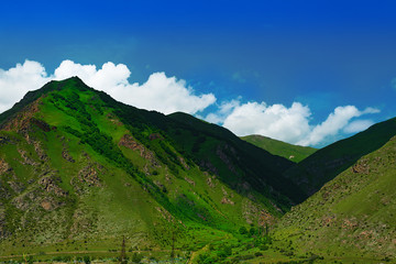 Fototapeta na wymiar Beautiful mountains in the Elbrus region. Kabardino-Balkar Republic. The mountains of the North Caucasian