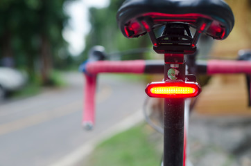 Fototapeta premium close up bike on road bike
