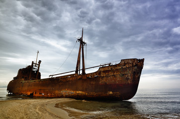 Dimitrios is an old ship wrecked on the Greek coast and abandoned on the beach