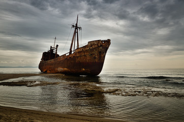 Dimitrios is an old ship wrecked on the Greek coast and abandoned on the beach