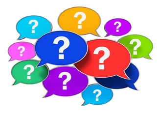 questions speech bubbles concept 3d illustration