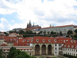 Panorama of Prague Old Historical Castle During Day, Hradcany, Czech Republic