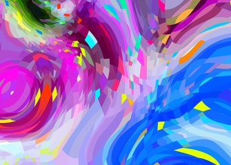 geometric color block pattern background