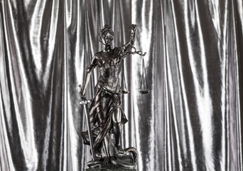 the concept of law, the bronze statue of Themis, the symbol of justice, the office of lawyers