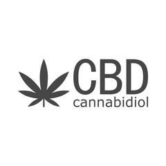 Cannabidiol (CBD) cannabis icon sign