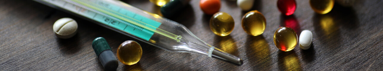 Background with medications and tablets