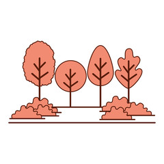 forest landscape scene icon vector illustration design