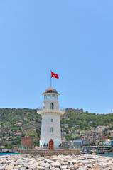 Fototapeta na wymiar Lighthouse in Alanya