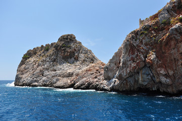 Sea cliffs. Mediterranean Sea.