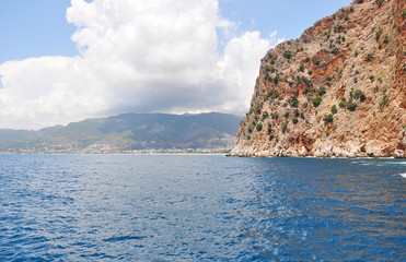 Fototapeta premium Sea cliffs. Mediterranean Sea.