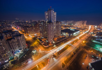 Fototapeta na wymiar Kiev City - the Capital of Ukraine. Night View