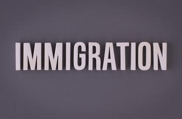 Immigration sign lettering