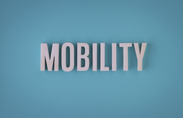 Mobility sign lettering