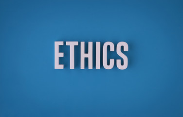 Ethics sign lettering