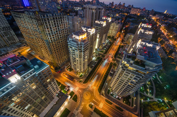 Fototapeta premium View to the center of Kiev at night