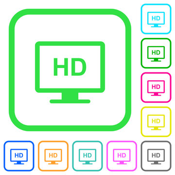 HD display vivid colored flat icons