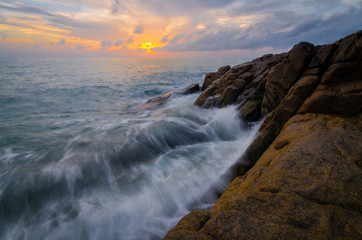 Obraz premium sunrise in Samui island, Thailand