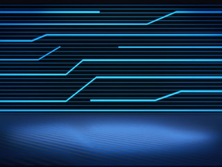 Platform for design,Empty room with light glow,abstract space.3D rendering 