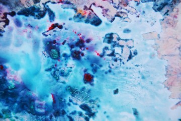 Fototapeta na wymiar Pink blue fluid painting watercolorful vivid abstract background