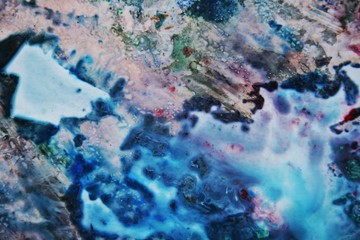 Blue spots, painting watercolor abstract background