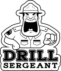 Cartoon Drill Sergeant Text