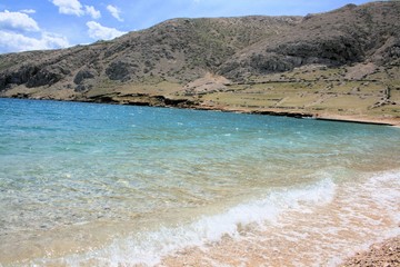 Veli Luka beach, Baska, island Krk, Croatia
