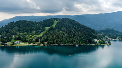 Fototapeta na wymiar Scenic view of the Lake Bled, Slovenia.