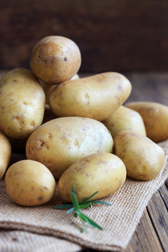 fresh organic potatoes