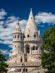 View of the fisherman's bastion in summer time, Budapest