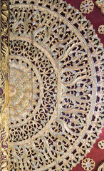 Traditional Thai engraved pattern.