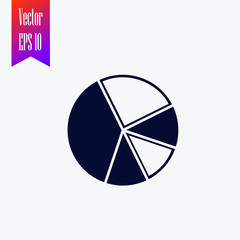 Obraz premium chart pie icon vector