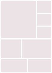 Templates collage frames for photo or illustration. Montage photo frame template. Vector Mood Board Branding Presentation. MoodBoard, Logo Template, Collage Frames with Universal Colour Palette.