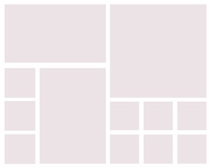 Obraz premium Templates collage frames for photo or illustration. Montage photo frame template. Vector Mood Board Branding Presentation. MoodBoard, Logo Template, Collage Frames with Universal Colour Palette.