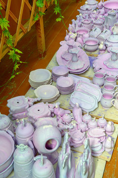 Ceramic ware under production