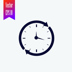 time icon vector. clock icon