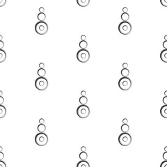 Simple metal rings on white background, seamless vector pattern - 211523624
