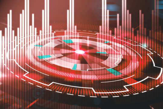 forex chart and digital background