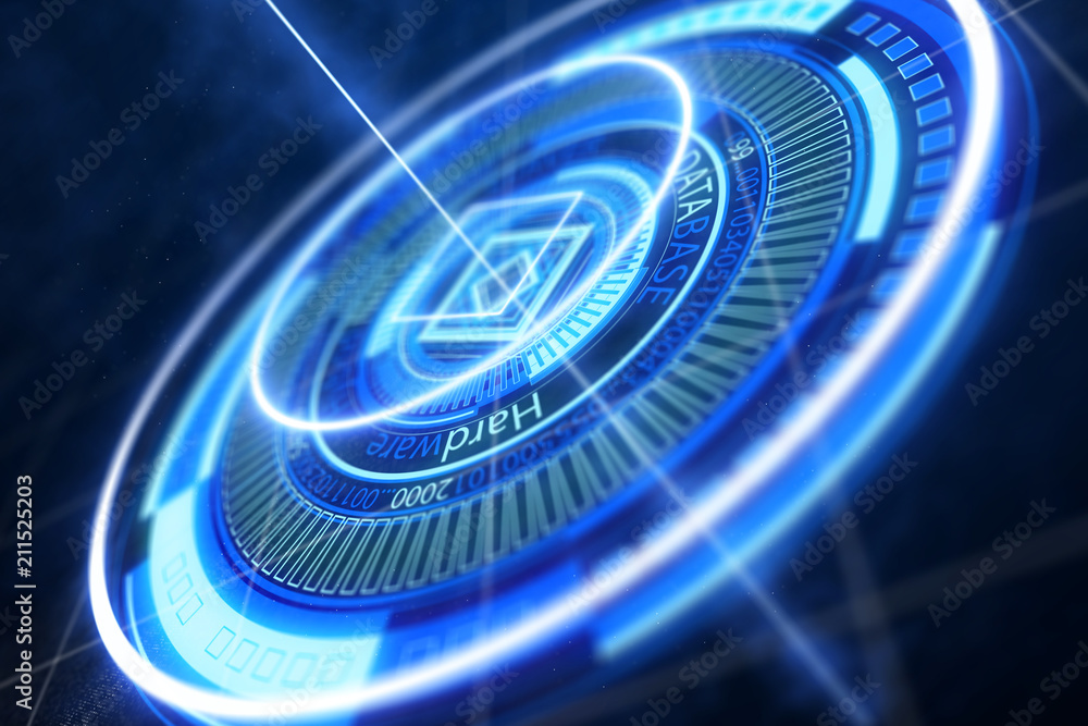 Aufkleber digital hardware button concept