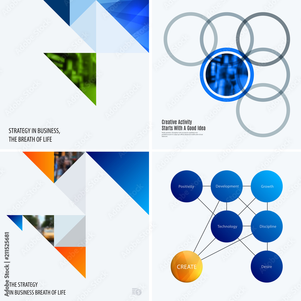Poster abstract design of colourful vector elements for modern background with triangular shapes for busine