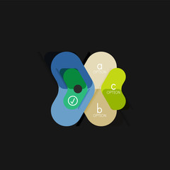 Flat design geometric infographics, arrow shape vector sticker or label, price tags, offer promotion badge, icon design, paper style layout for data graphic visualization step by step process, for