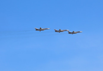 Three bombers in flight