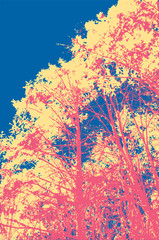 Forest vector background illustration landscape