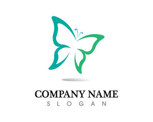 Vector - Butterfly conceptual simple, colorful icon. Logo. Vector illustration