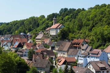 Fototapeta na wymiar Ausblick auf Horb-Talheim